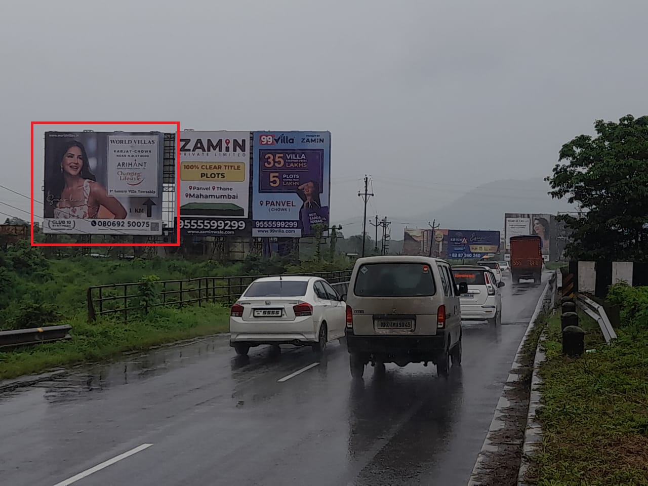 Mumhai Pune Highway hoarding